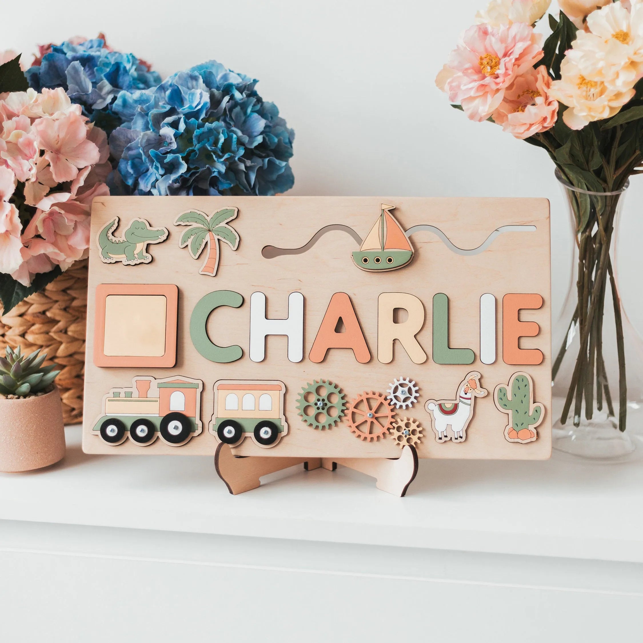 Personalized Wooden Custom Animal Name Puzzle