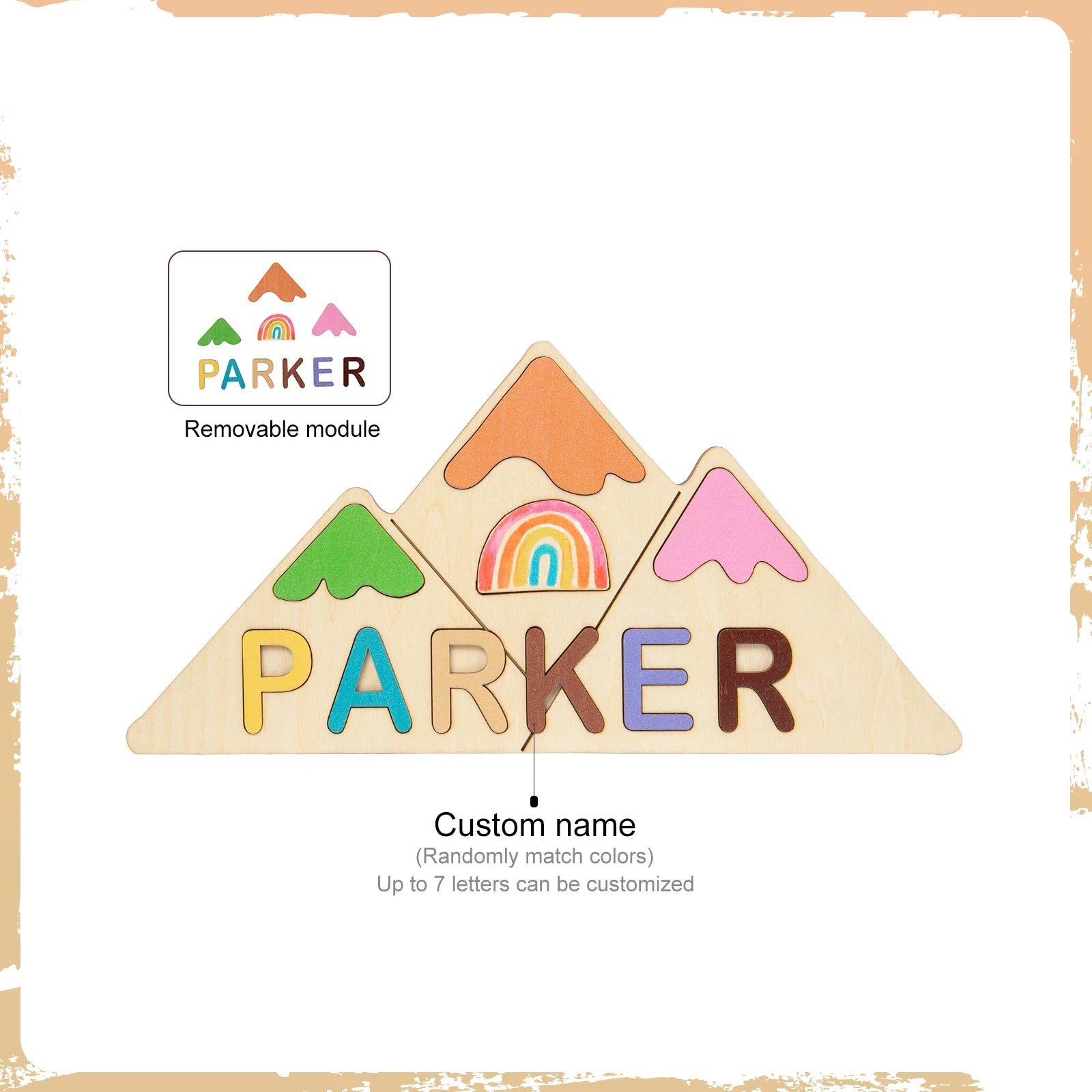 Personalized Wooden Custom Animal Name Puzzle