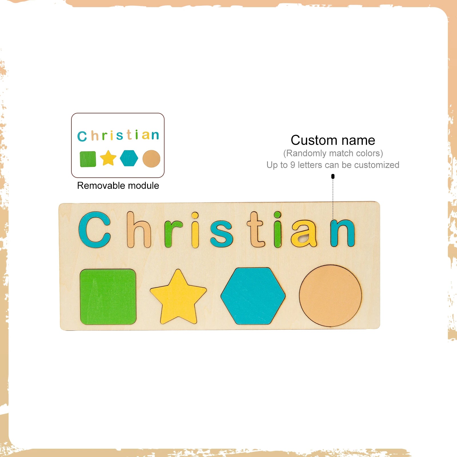 Personalized Wooden Custom Animal Name Puzzle