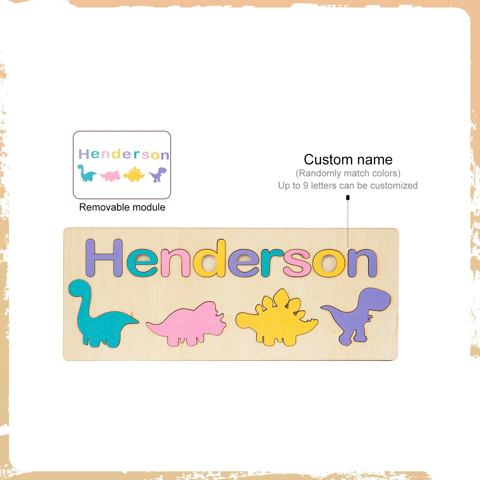 Personalized Wooden Custom Animal Name Puzzle