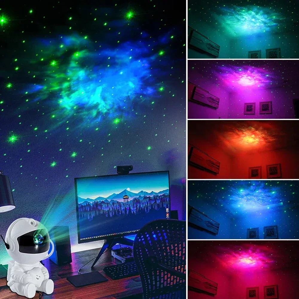 Astronaut Galaxy Night Light Stars Projector