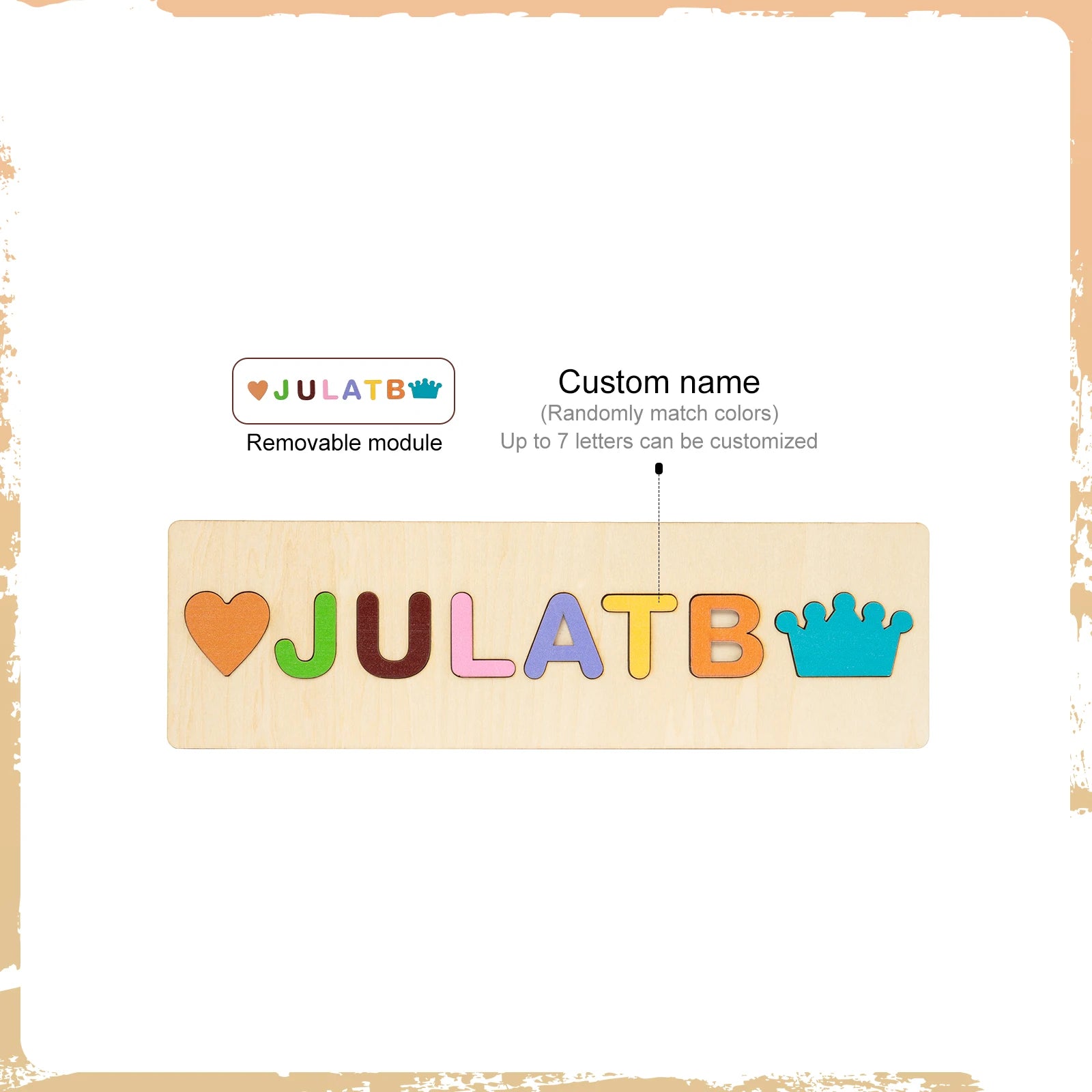 Personalized Wooden Custom Animal Name Puzzle