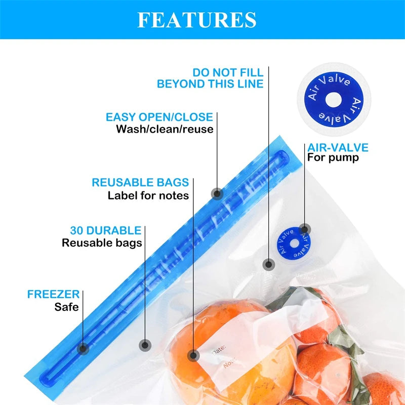 High Quality Vacuum Seal Storage Bags & Pump