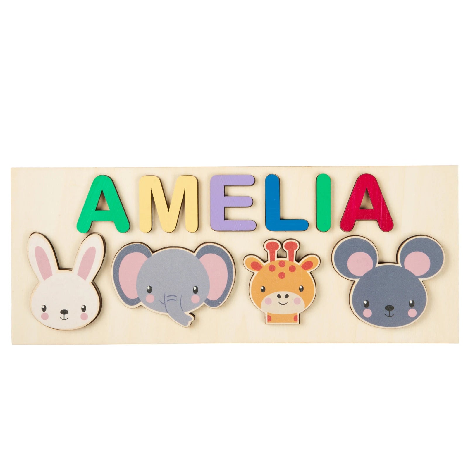 Personalized Wooden Custom Animal Name Puzzle