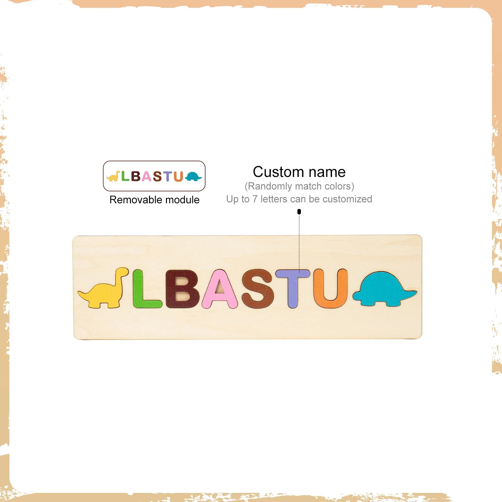 Personalized Wooden Custom Animal Name Puzzle