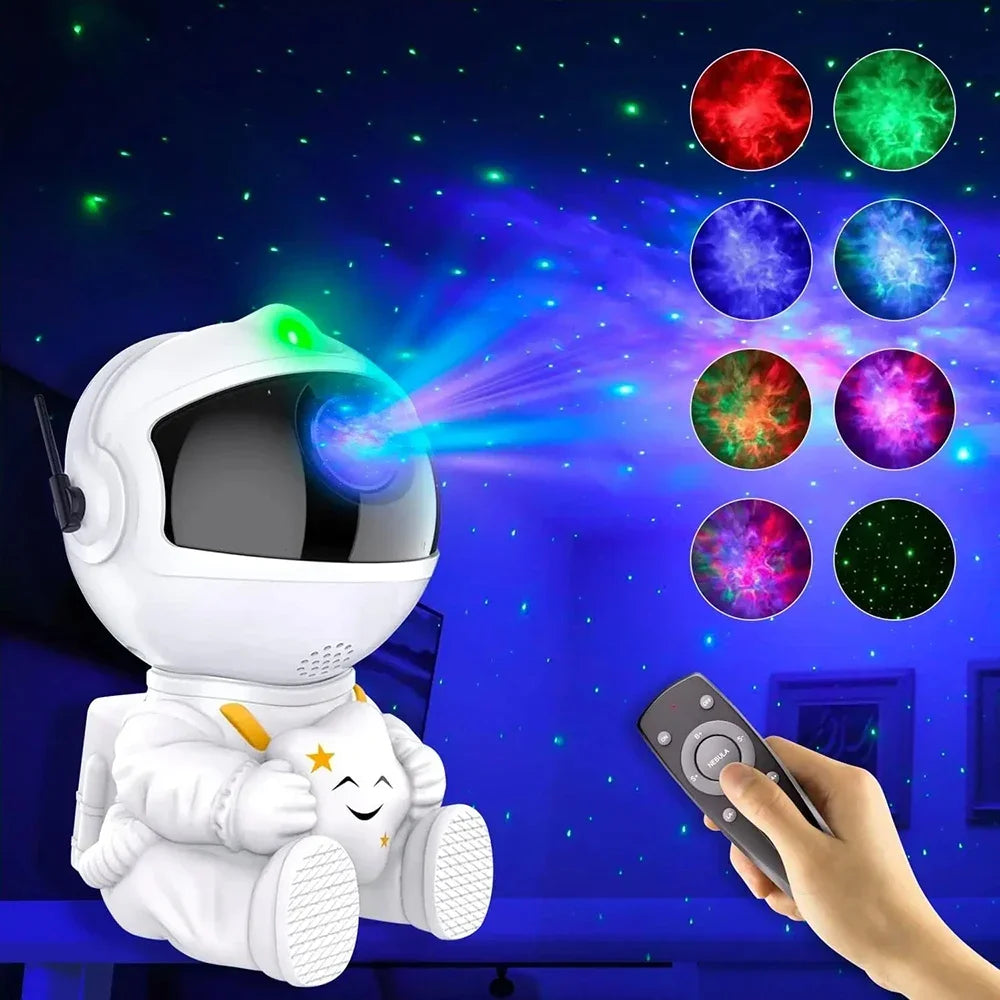 Astronaut Galaxy Night Light Stars Projector