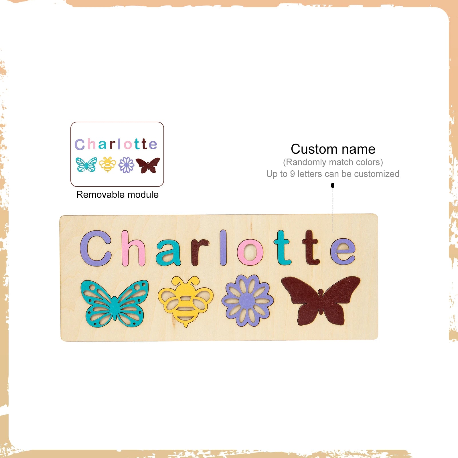 Personalized Wooden Custom Animal Name Puzzle