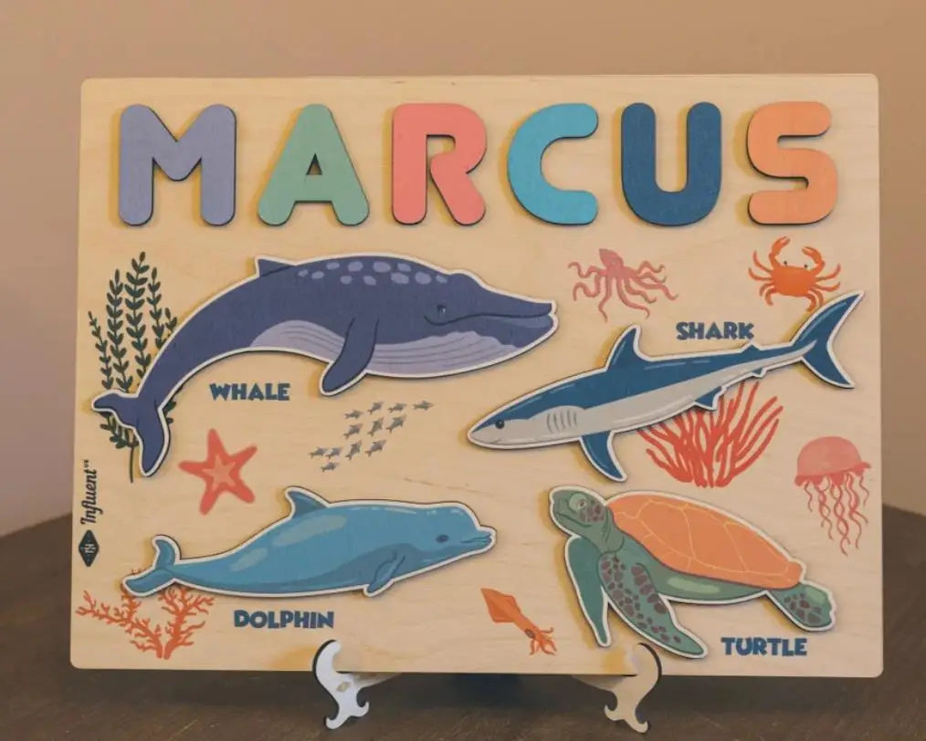 Personalized Wooden Custom Animal Name Puzzle