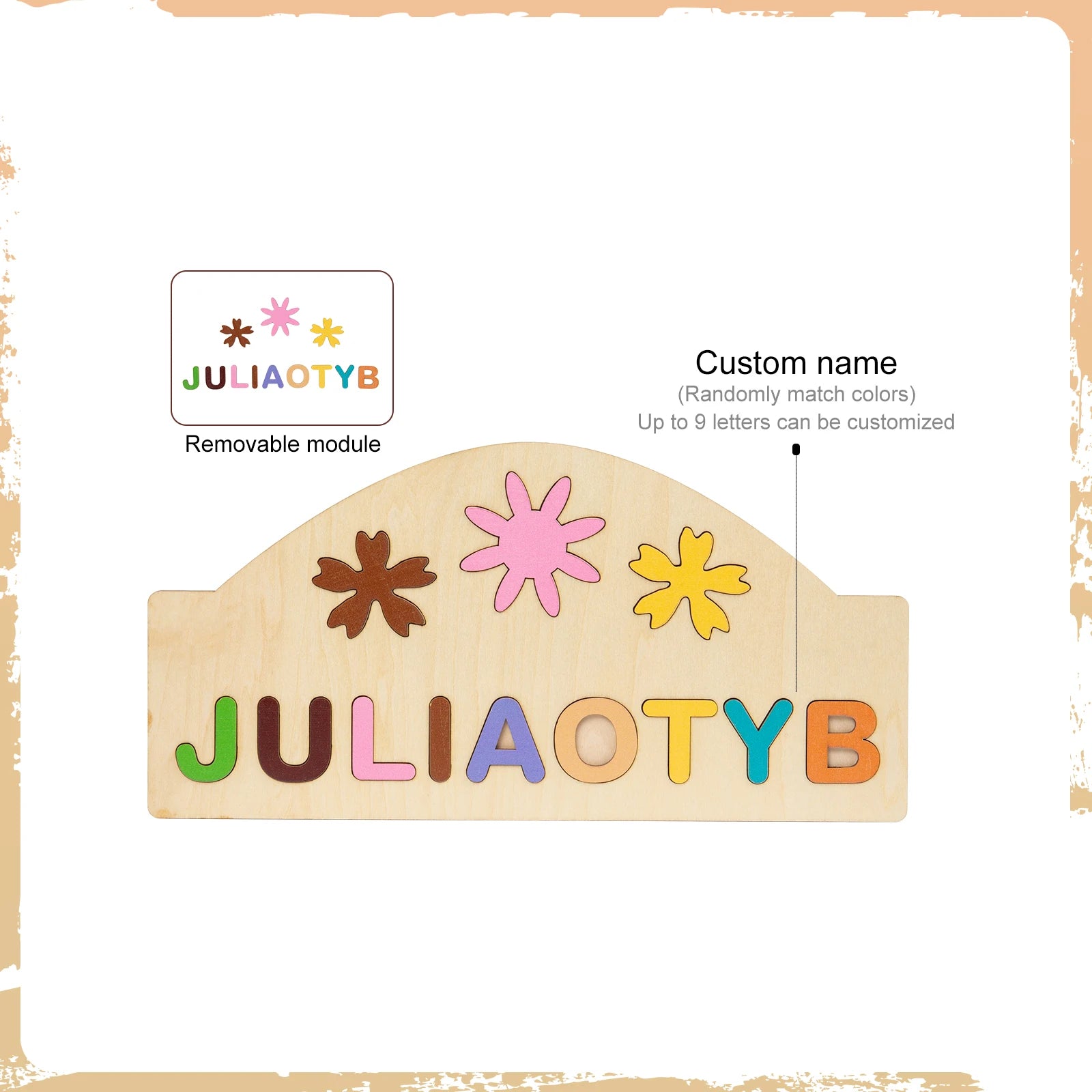 Personalized Wooden Custom Animal Name Puzzle