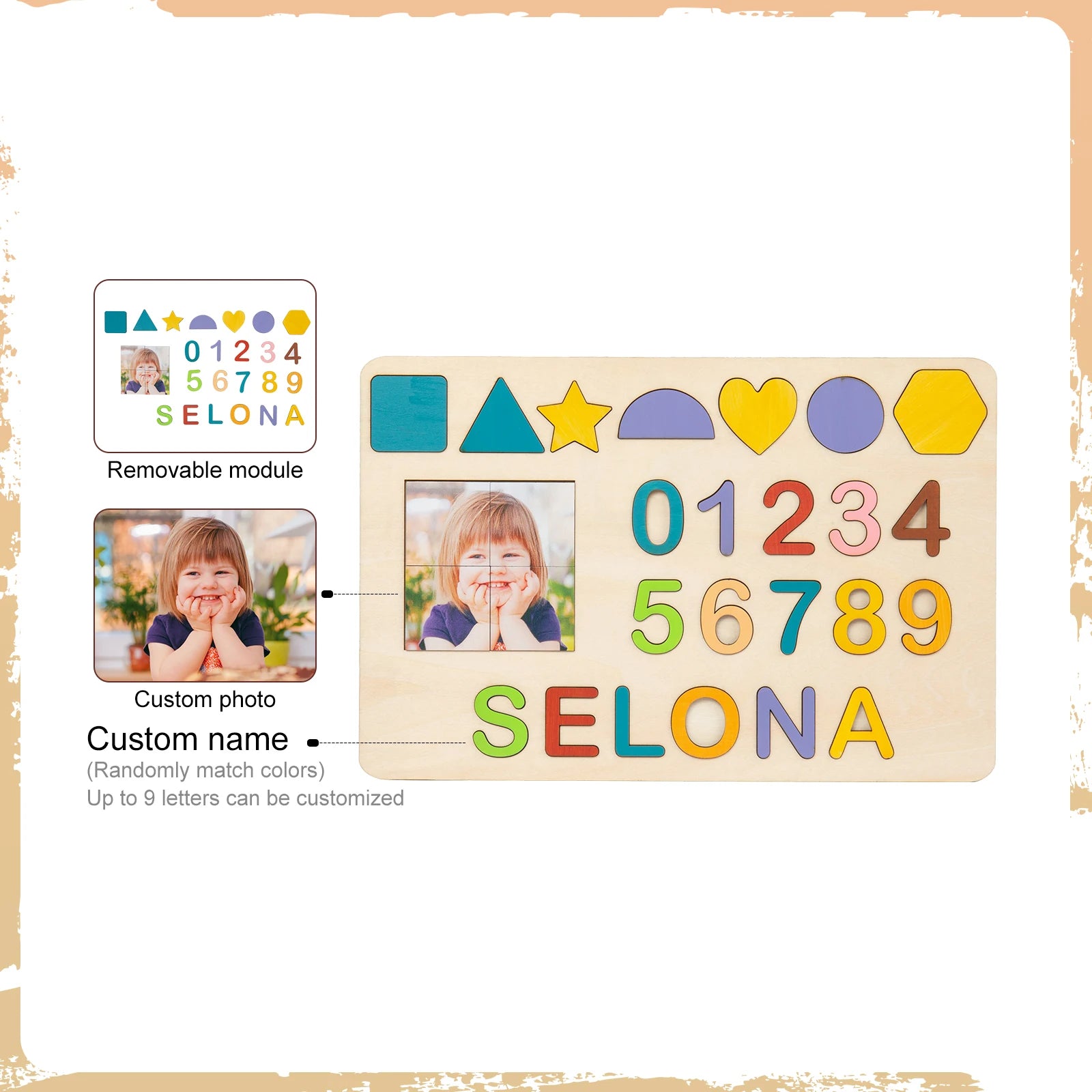 Personalized Wooden Custom Animal Name Puzzle