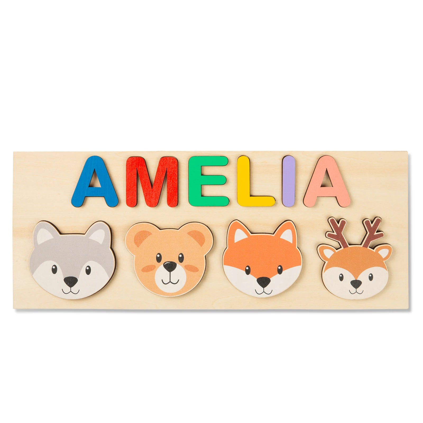 Personalized Wooden Custom Animal Name Puzzle
